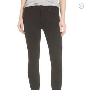 Mother “The Looker” Mid Rise Skinny Jeans in Black